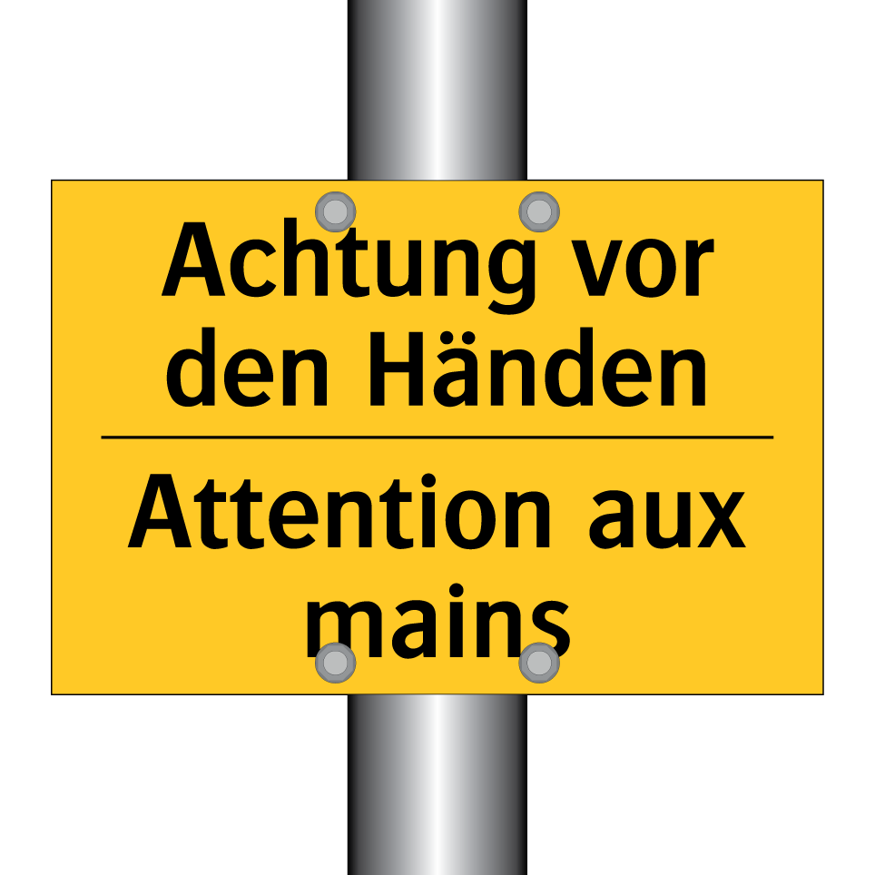 Achtung vor den Händen - Attention aux mains