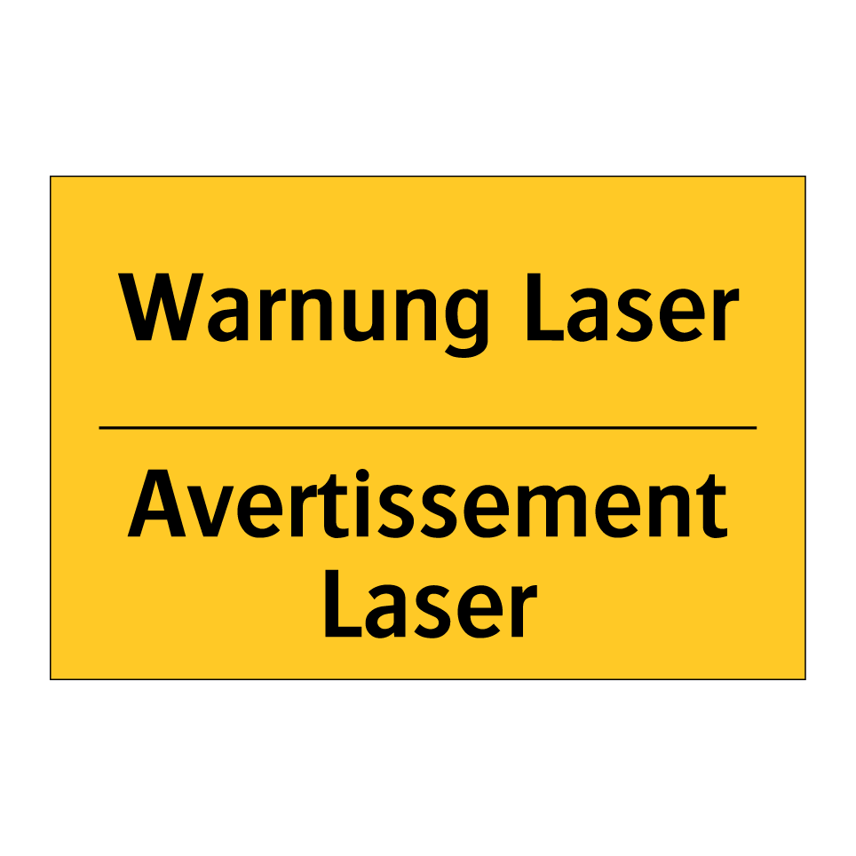 Warnung Laser - Avertissement Laser