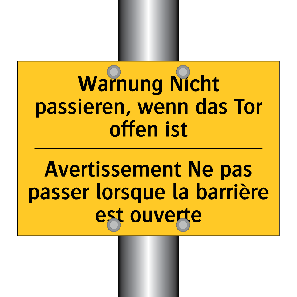Warnung Nicht passieren, wenn /.../ - Avertissement Ne pas passer lorsque /.../