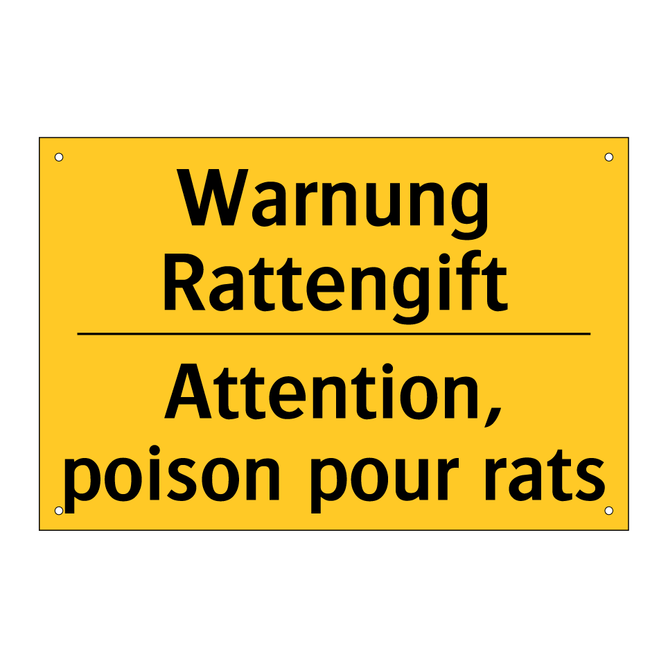 Warnung Rattengift - Attention, poison pour rats