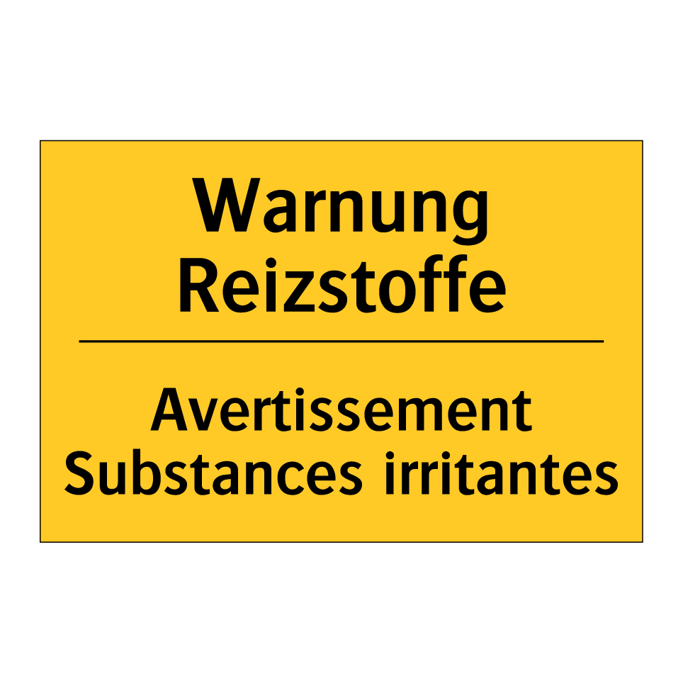 Warnung Reizstoffe - Avertissement Substances irritantes /.../