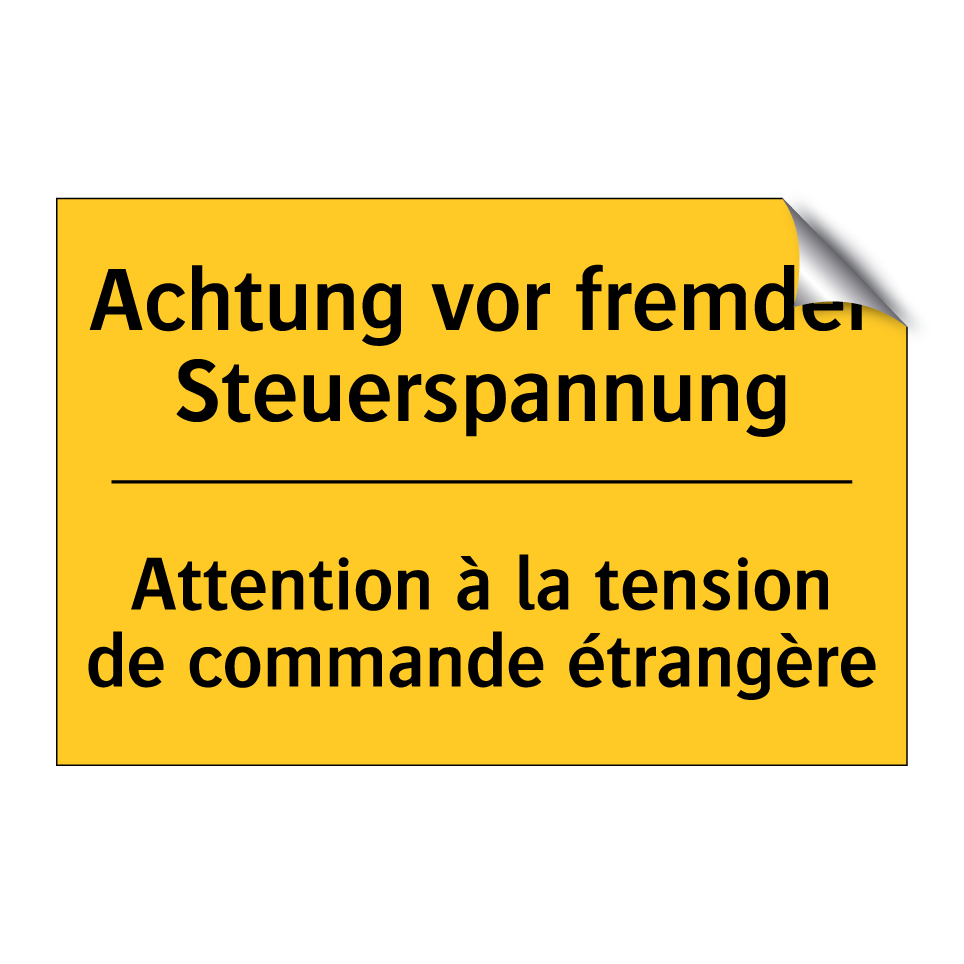 Achtung vor fremder Steuerspannung /.../ - Attention à la tension de commande /.../