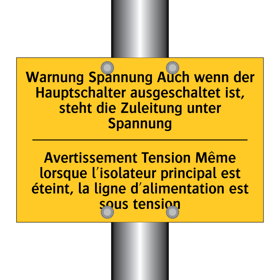 Warnung Spannung Auch wenn der /.../ - Avertissement Tension Même lorsque /.../