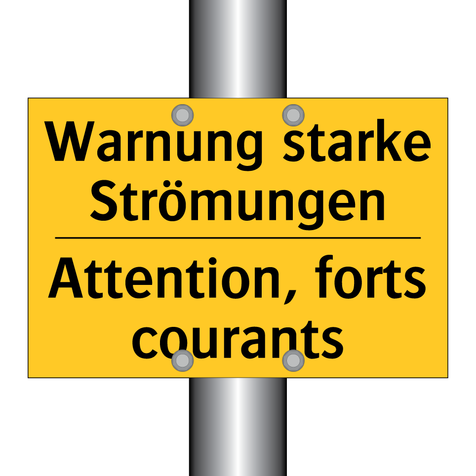 Warnung starke Strömungen - Attention, forts courants