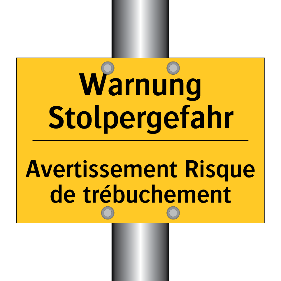 Warnung Stolpergefahr - Avertissement Risque de trébuchement /.../