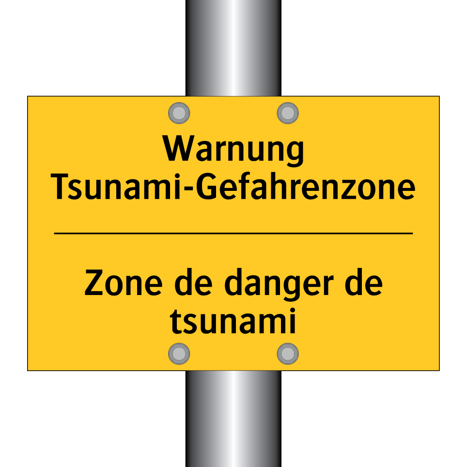 Warnung Tsunami-Gefahrenzone - Zone de danger de tsunami