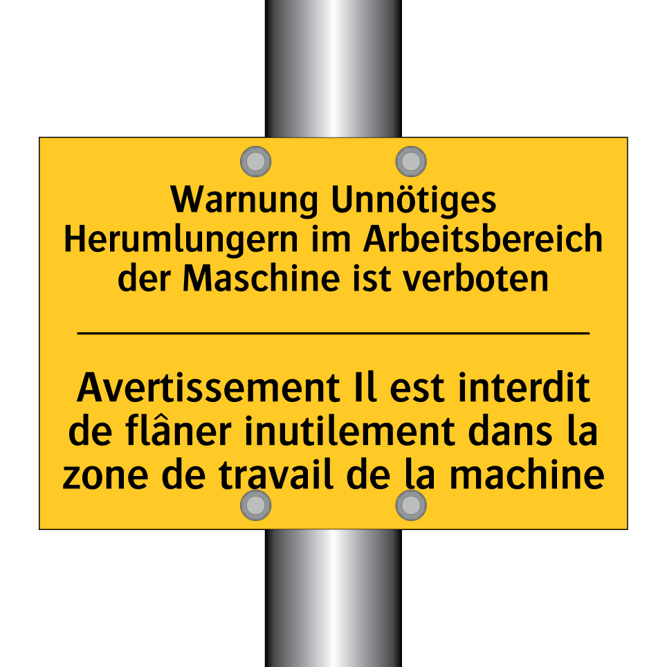 Warnung Unnötiges Herumlungern /.../ - Avertissement Il est interdit /.../