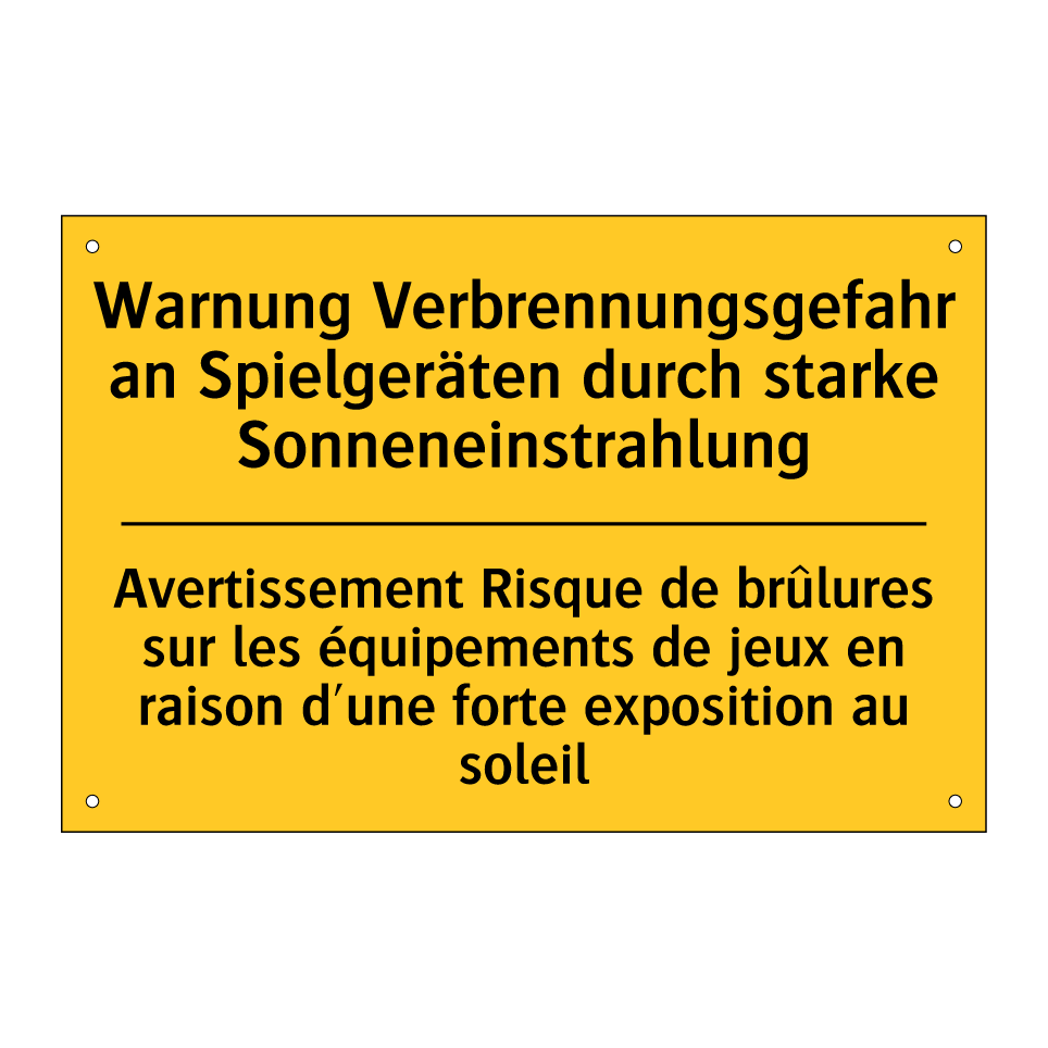 Warnung Verbrennungsgefahr an /.../ - Avertissement Risque de brûlures /.../