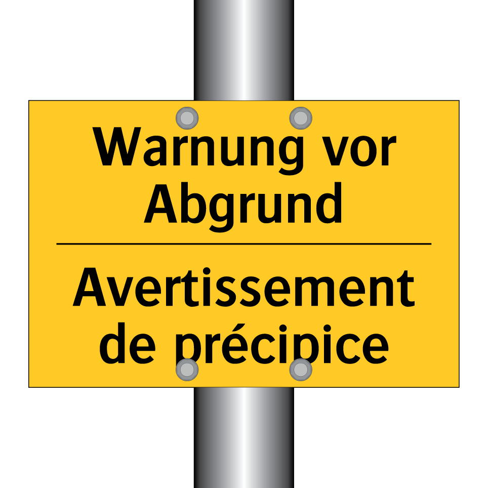 Warnung vor Abgrund - Avertissement de précipice