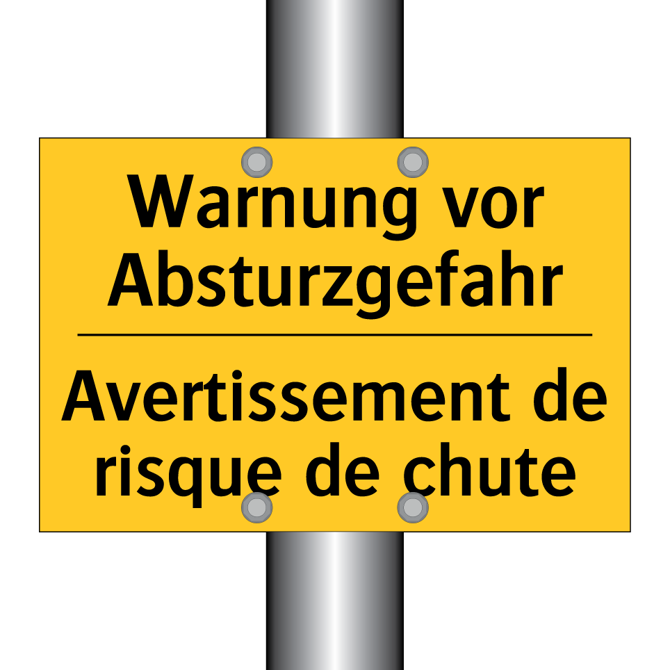 Warnung vor Absturzgefahr - Avertissement de risque de chute /.../