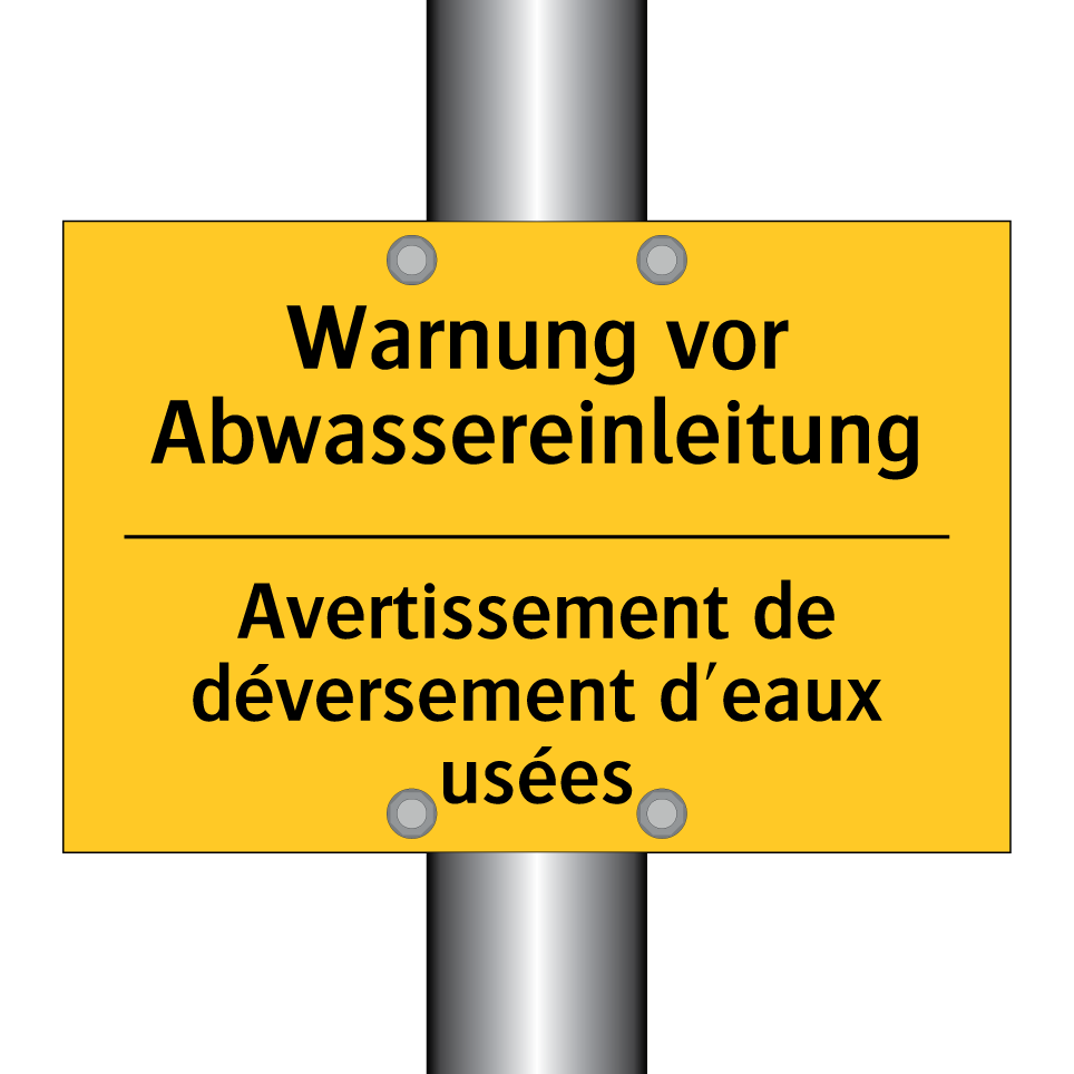 Warnung vor Abwassereinleitung - Avertissement de déversement d'eaux /.../