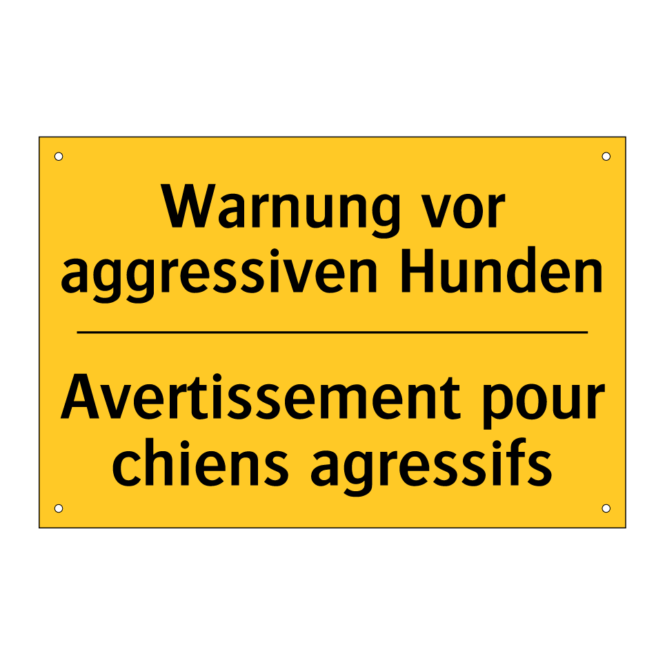 Warnung vor aggressiven Hunden - Avertissement pour chiens agressifs /.../