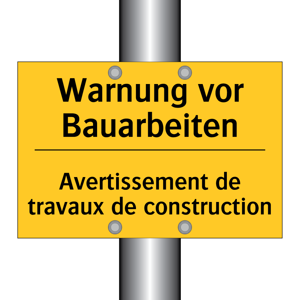 Warnung vor Bauarbeiten - Avertissement de travaux de construction /.../