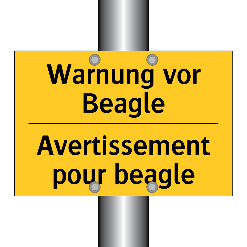 Warnung vor Beagle - Avertissement pour beagle
