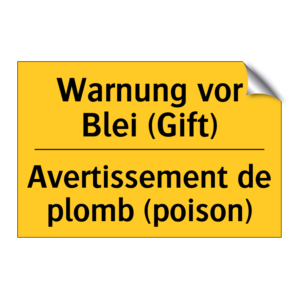 Warnung vor Blei (Gift) - Avertissement de plomb (poison) /.../