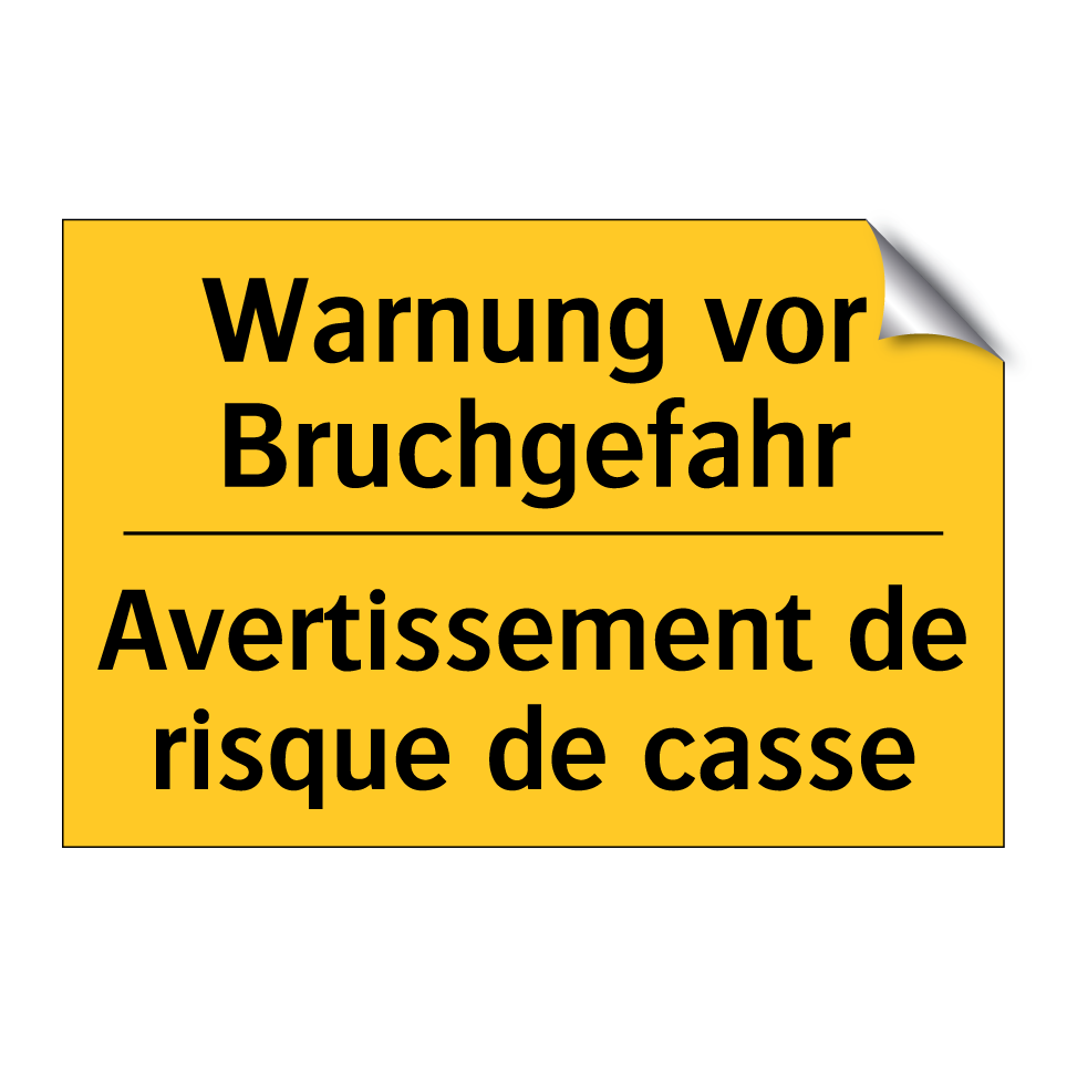 Warnung vor Bruchgefahr - Avertissement de risque de casse /.../