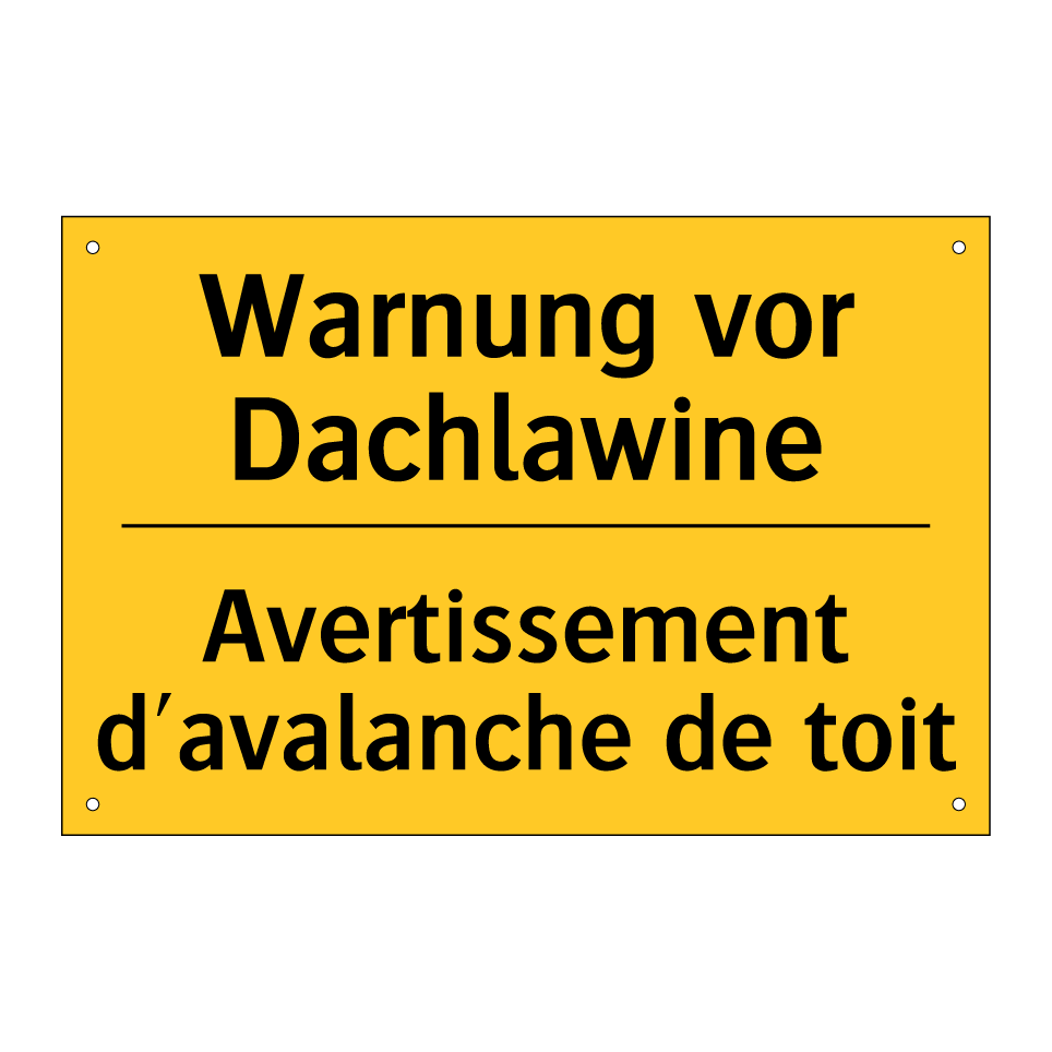 Warnung vor Dachlawine - Avertissement d'avalanche de toit /.../