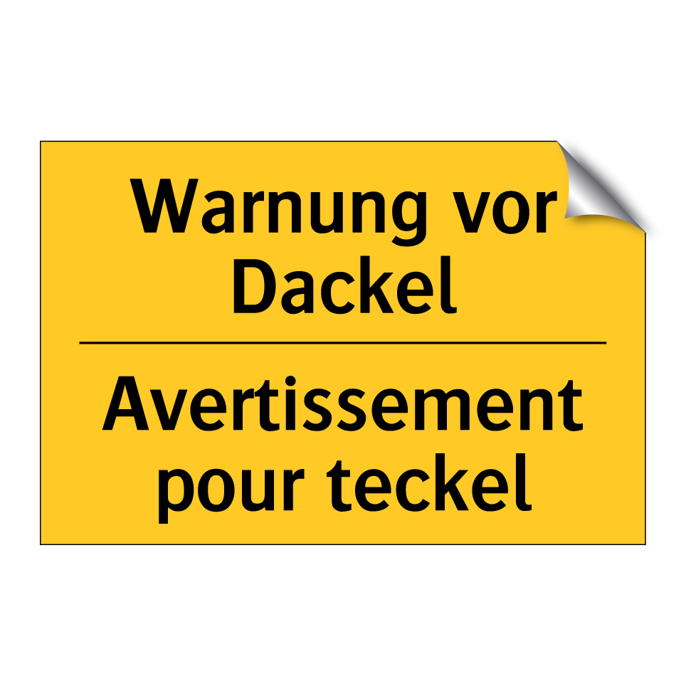 Warnung vor Dackel - Avertissement pour teckel