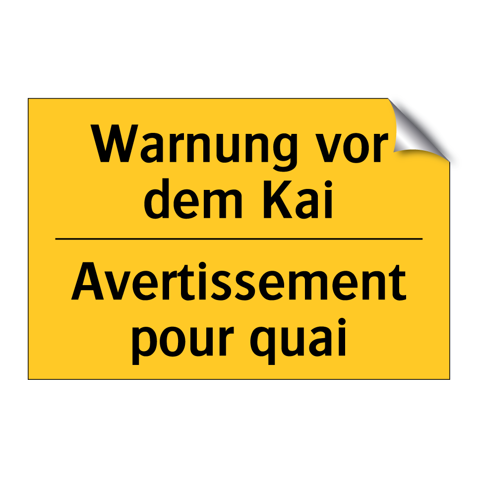 Warnung vor dem Kai - Avertissement pour quai