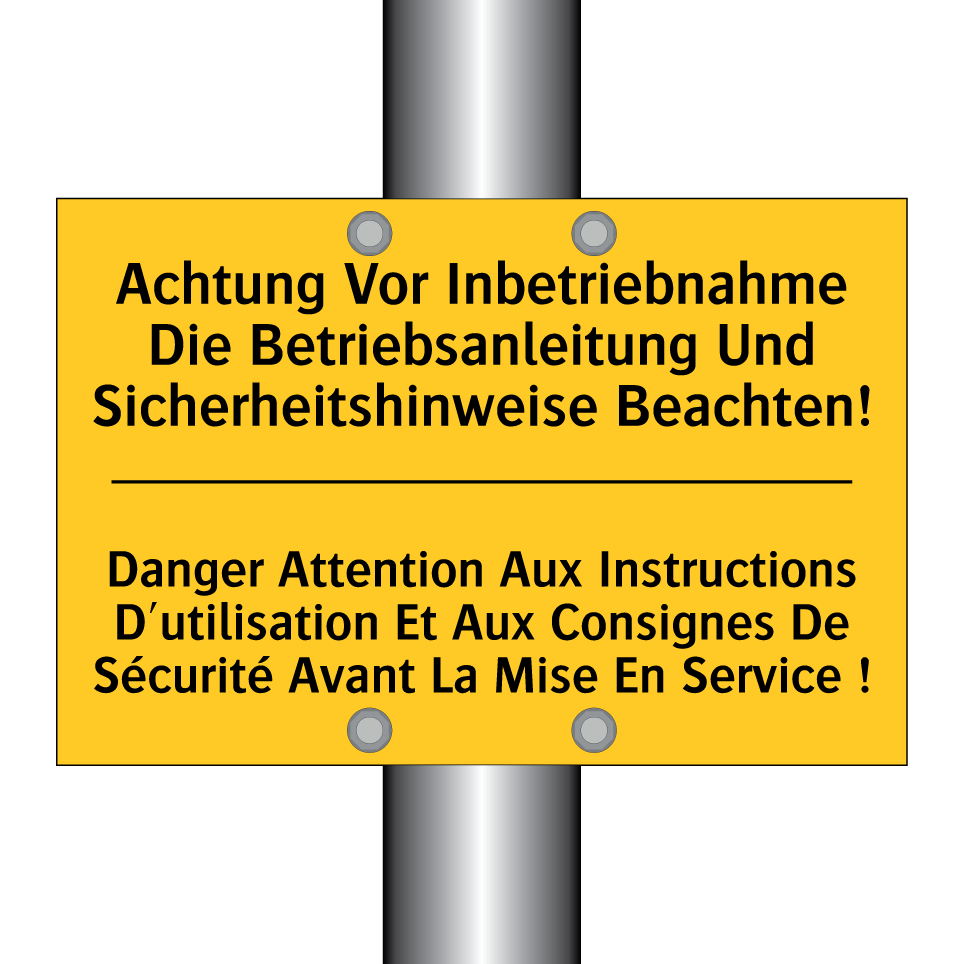 Achtung Vor Inbetriebnahme Die /.../ - Danger Attention Aux Instructions /.../