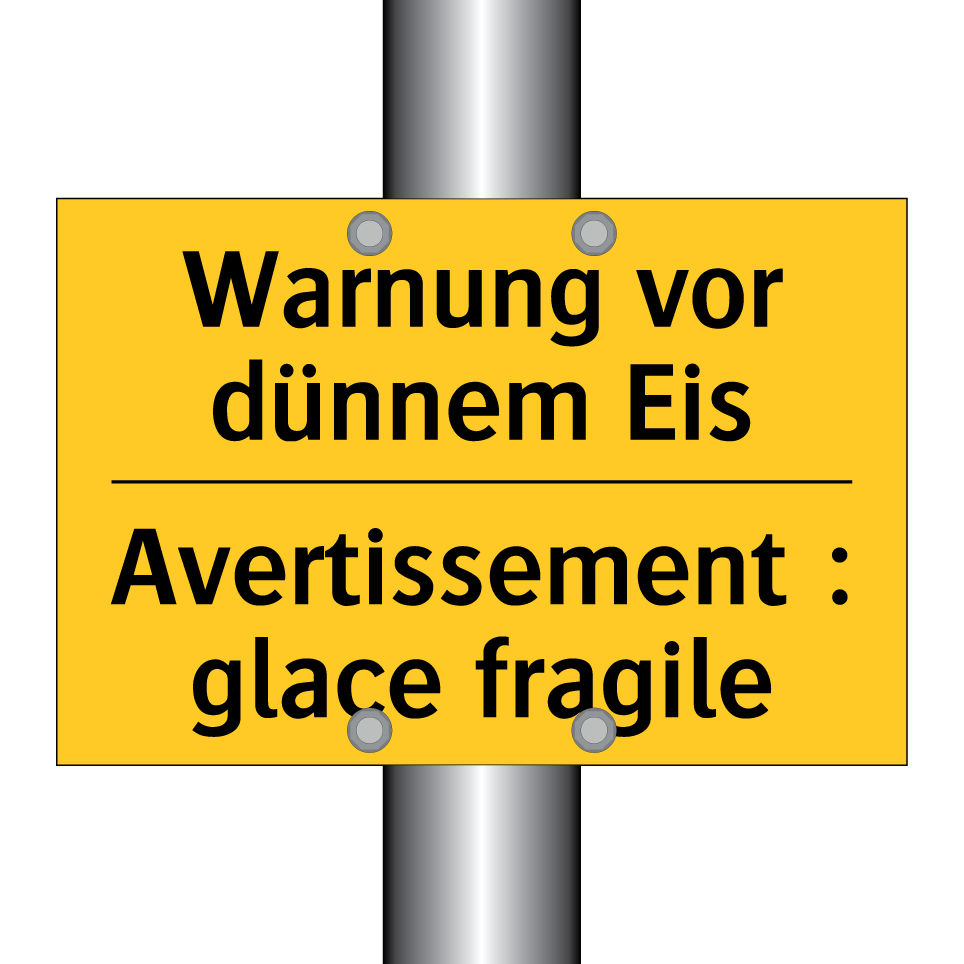 Warnung vor dünnem Eis - Avertissement : glace fragile