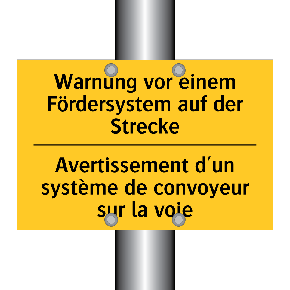 Warnung vor einem Fördersystem /.../ - Avertissement d'un système de /.../