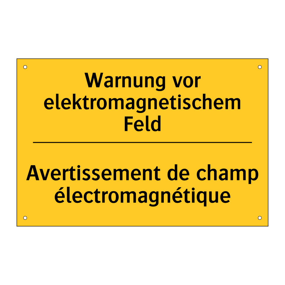 Warnung vor elektromagnetischem /.../ - Avertissement de champ électromagnétique /.../