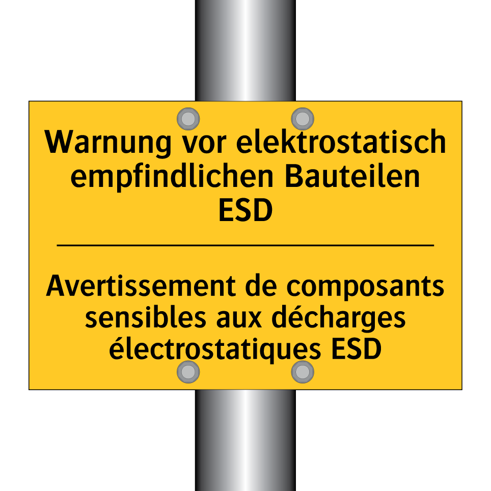 Warnung vor elektrostatisch empfindlichen /.../ - Avertissement de composants sensibles /.../