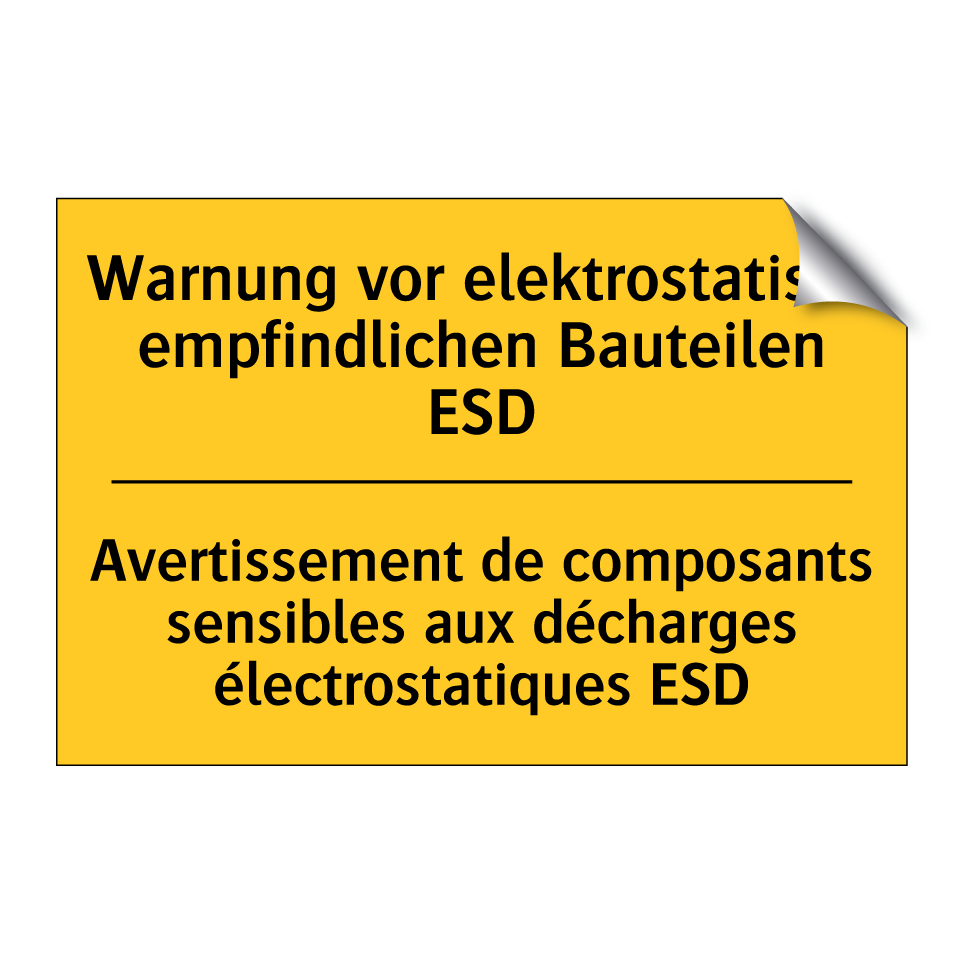 Warnung vor elektrostatisch empfindlichen /.../ - Avertissement de composants sensibles /.../