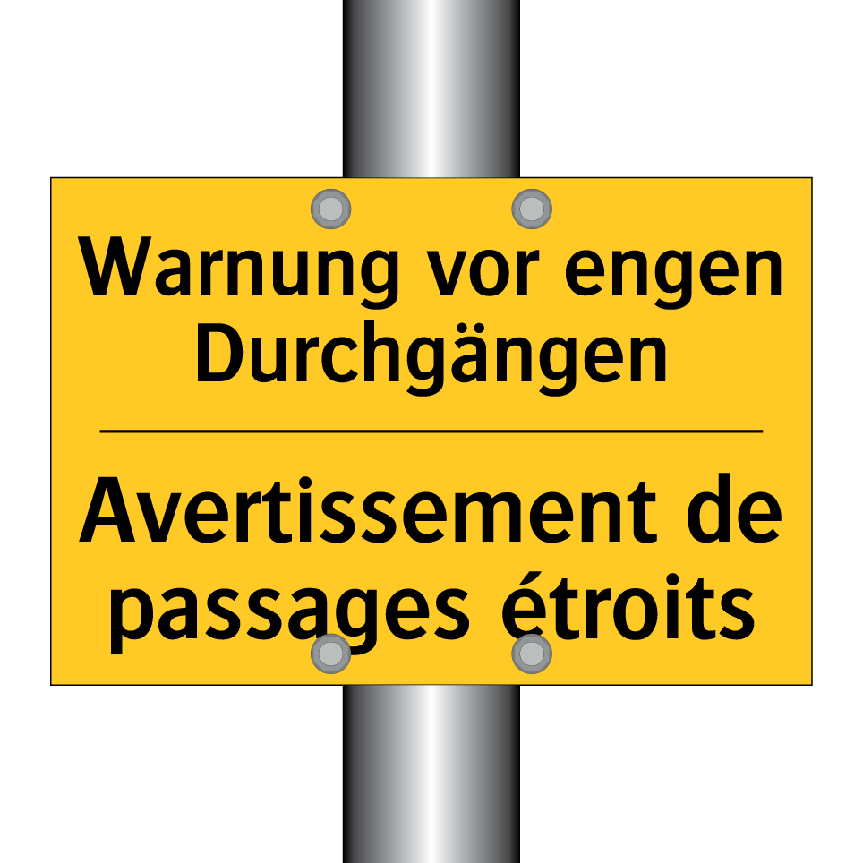 Warnung vor engen Durchgängen - Avertissement de passages étroits /.../