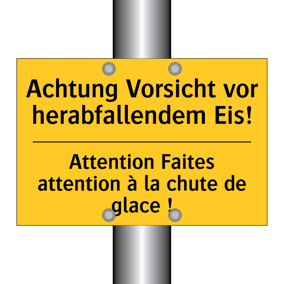 Achtung Vorsicht vor herabfallendem /.../ - Attention Faites attention à la /.../