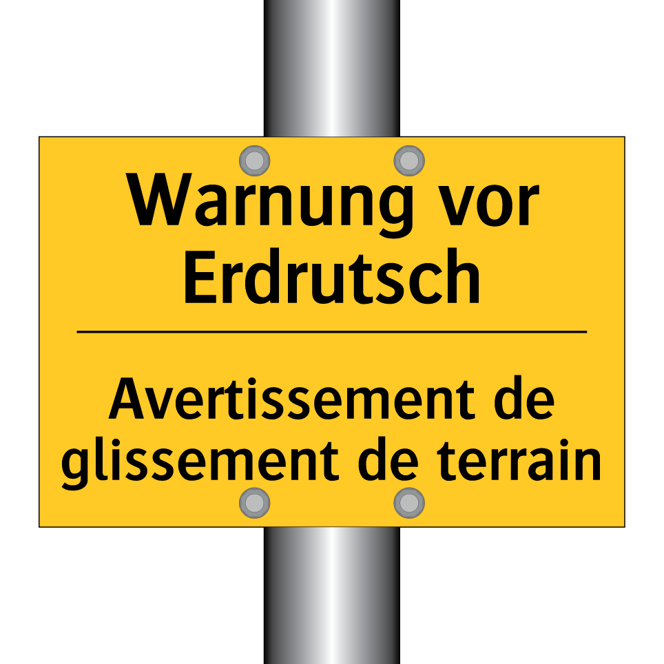 Warnung vor Erdrutsch - Avertissement de glissement de /.../