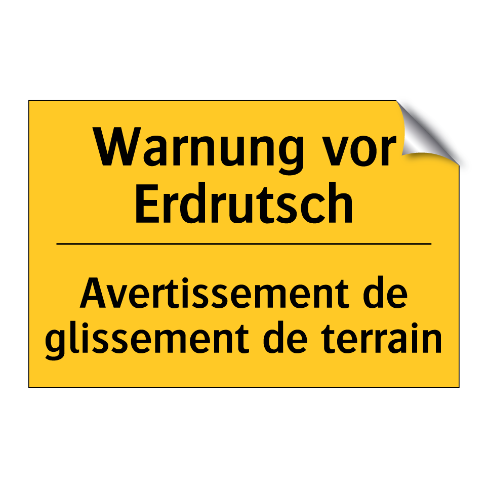 Warnung vor Erdrutsch - Avertissement de glissement de /.../
