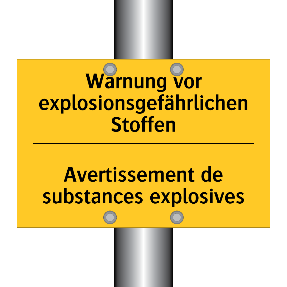 Warnung vor explosionsgefährlichen /.../ - Avertissement de substances explosives /.../