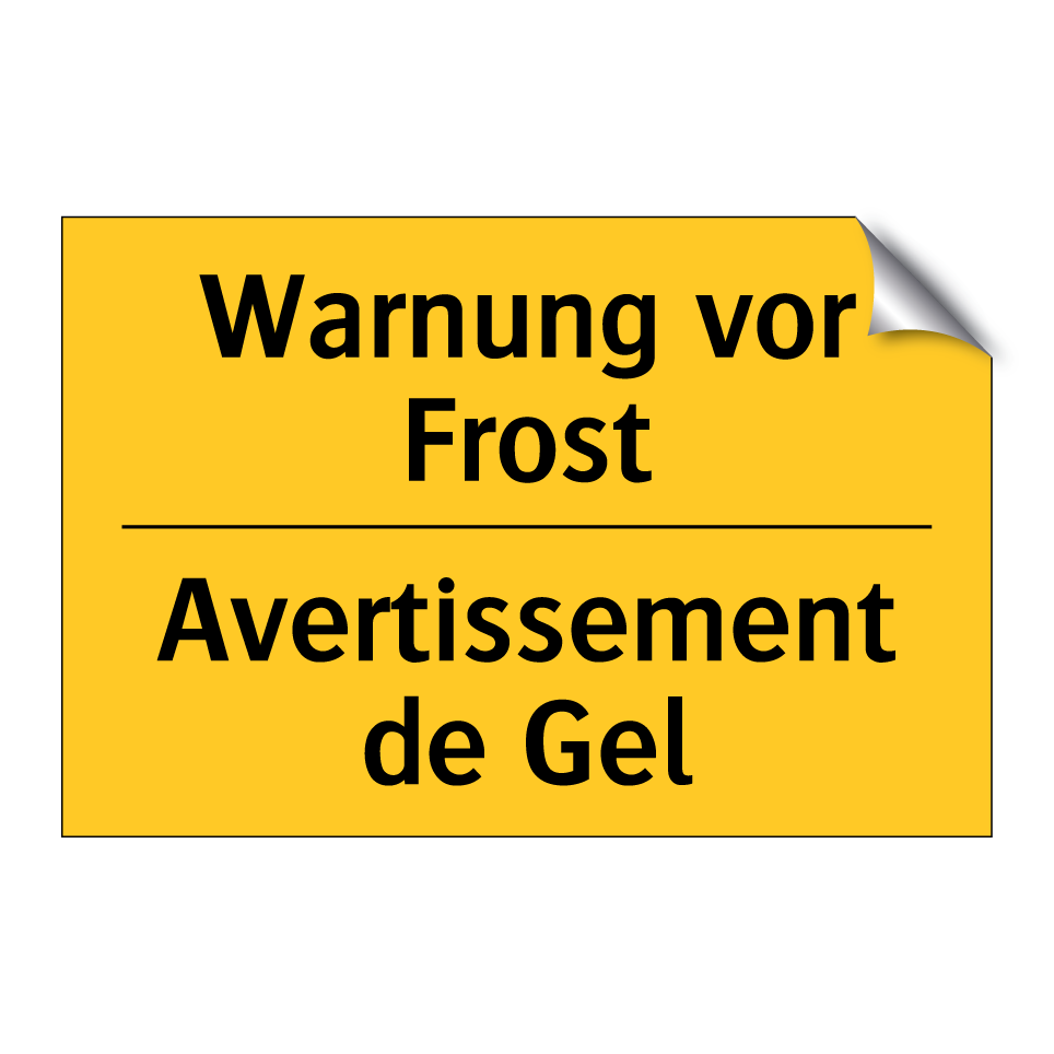 Warnung vor Frost - Avertissement de Gel