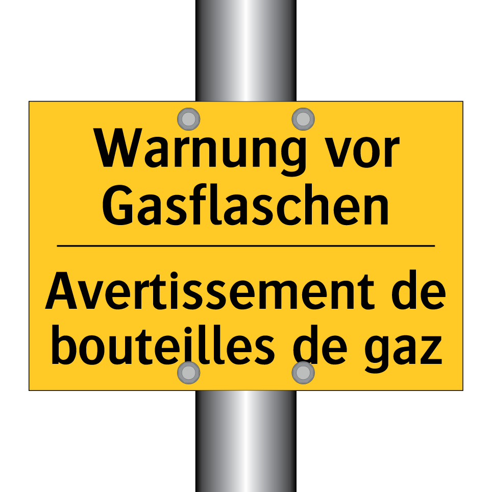 Warnung vor Gasflaschen - Avertissement de bouteilles de /.../