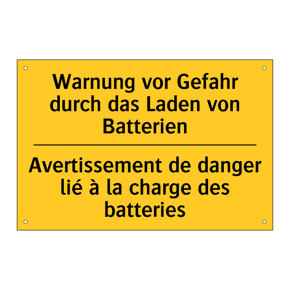 Warnung vor Gefahr durch das Laden /.../ - Avertissement de danger lié à /.../