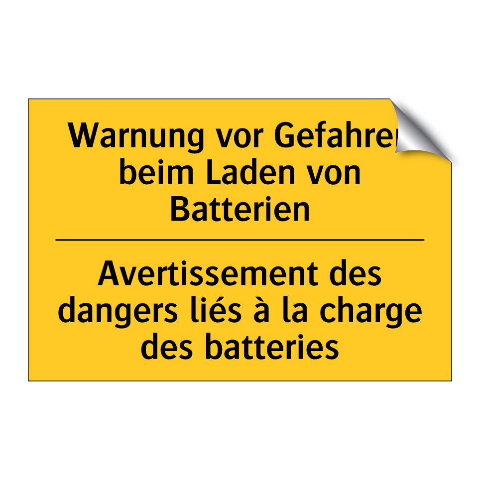 Warnung vor Gefahren beim Laden /.../ - Avertissement des dangers liés /.../