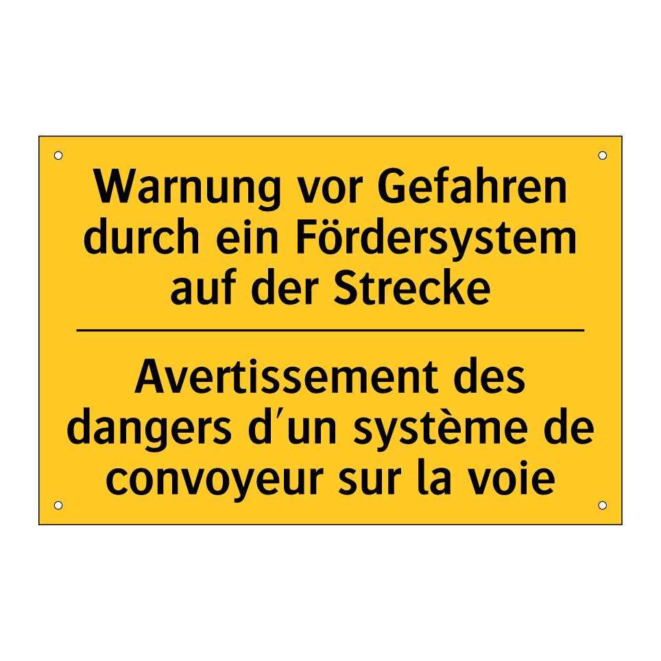 Warnung vor Gefahren durch ein /.../ - Avertissement des dangers d'un /.../