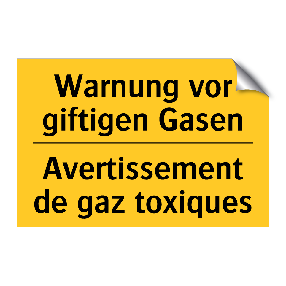 Warnung vor giftigen Gasen - Avertissement de gaz toxiques