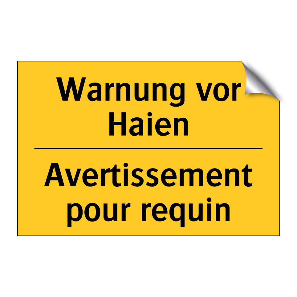 Warnung vor Haien - Avertissement pour requin