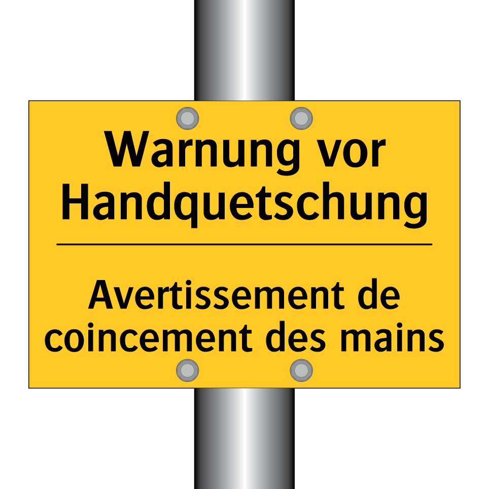 Warnung vor Handquetschung - Avertissement de coincement des /.../