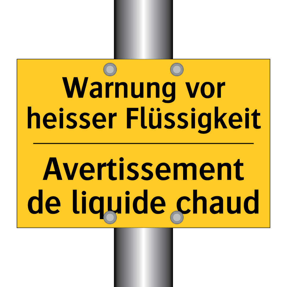 Warnung vor heisser Flüssigkeit /.../ - Avertissement de liquide chaud
