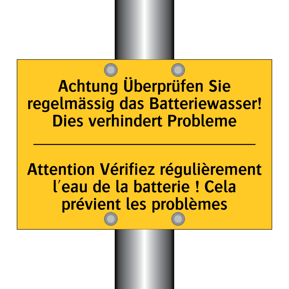 Achtung Überprüfen Sie regelmässig /.../ - Attention Vérifiez régulièrement /.../