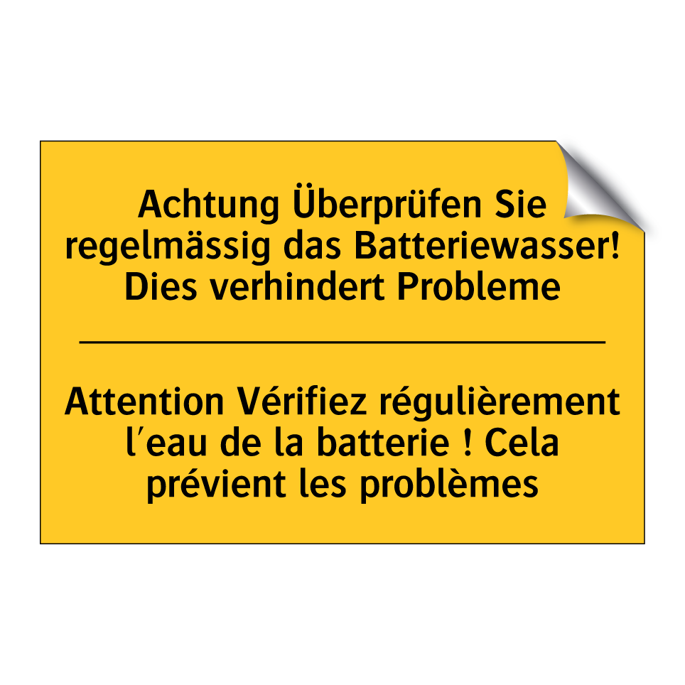 Achtung Überprüfen Sie regelmässig /.../ - Attention Vérifiez régulièrement /.../