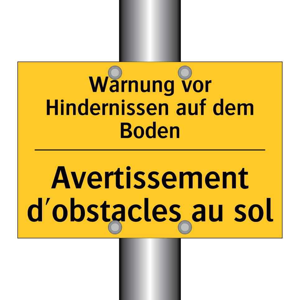 Warnung vor Hindernissen auf dem /.../ - Avertissement d'obstacles au sol /.../