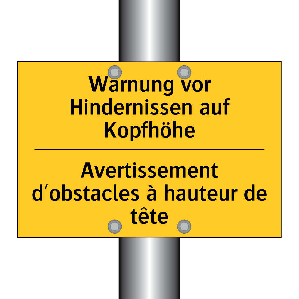 Warnung vor Hindernissen auf Kopfhöhe /.../ - Avertissement d'obstacles à hauteur /.../