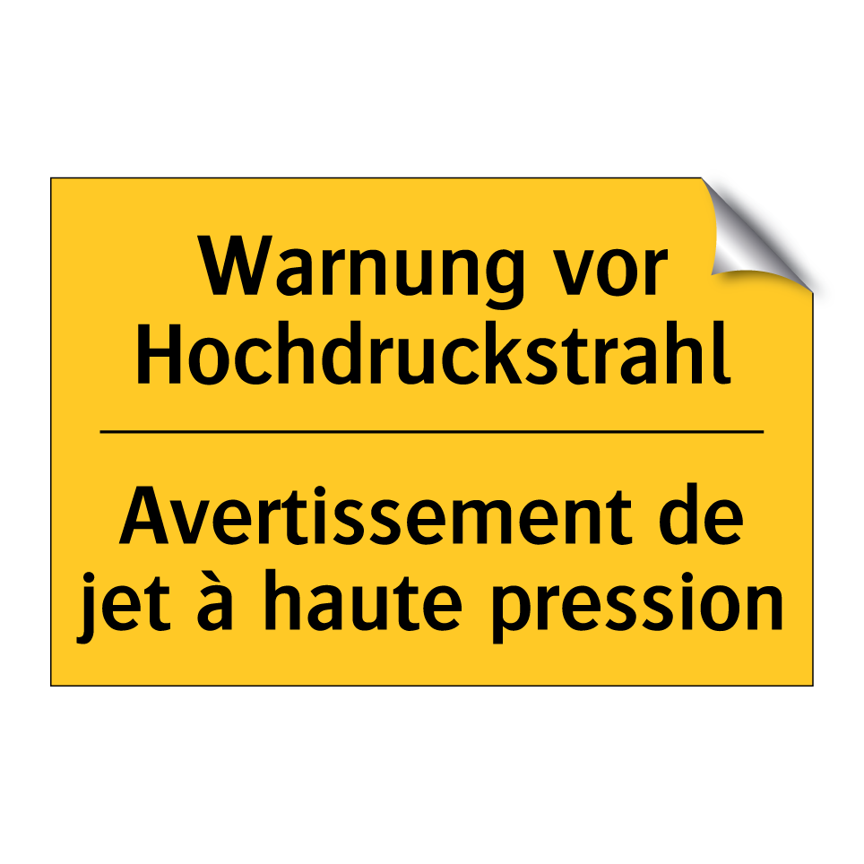 Warnung vor Hochdruckstrahl - Avertissement de jet à haute pression /.../