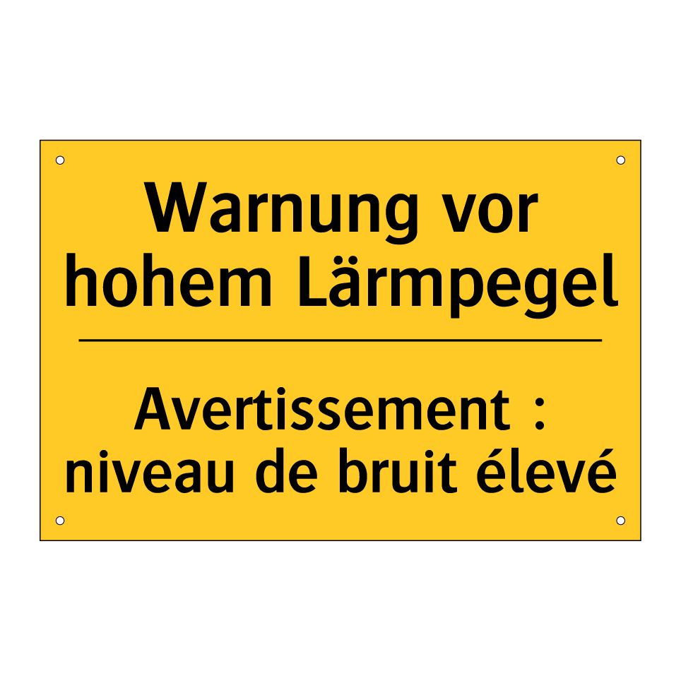 Warnung vor hohem Lärmpegel - Avertissement : niveau de bruit /.../