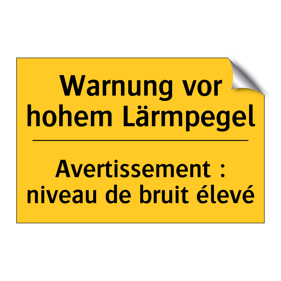 Warnung vor hohem Lärmpegel - Avertissement : niveau de bruit /.../